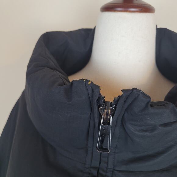 Zara Jacket Womens XL Black Puffer Oversized Crop Short Zip 4341/202 - Picture 9 of 16